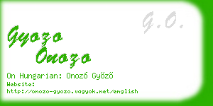 gyozo onozo business card
