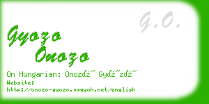 gyozo onozo business card